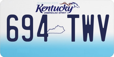 KY license plate 694TWV