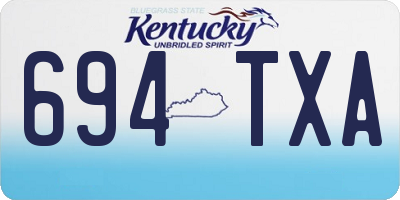KY license plate 694TXA