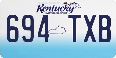 KY license plate 694TXB
