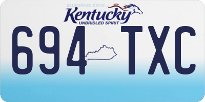 KY license plate 694TXC