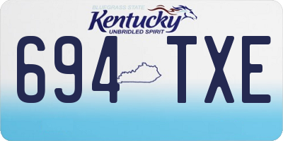 KY license plate 694TXE