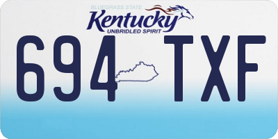 KY license plate 694TXF