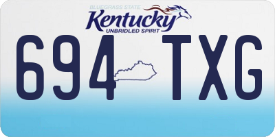 KY license plate 694TXG