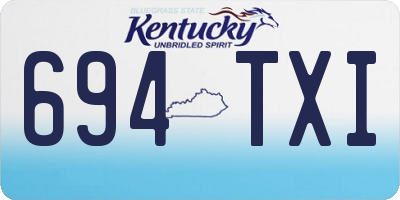 KY license plate 694TXI