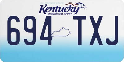 KY license plate 694TXJ