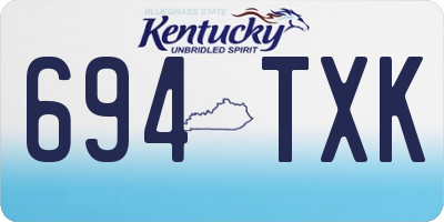 KY license plate 694TXK