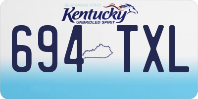 KY license plate 694TXL