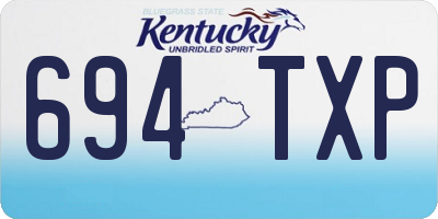 KY license plate 694TXP