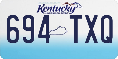 KY license plate 694TXQ