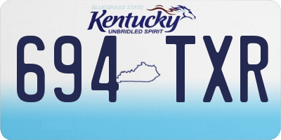 KY license plate 694TXR