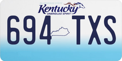 KY license plate 694TXS