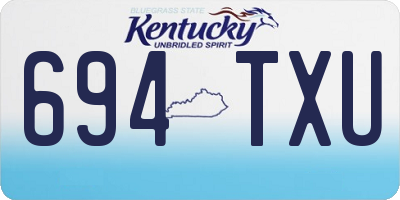 KY license plate 694TXU