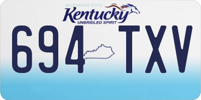 KY license plate 694TXV