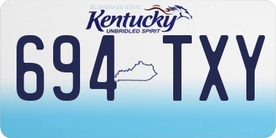KY license plate 694TXY
