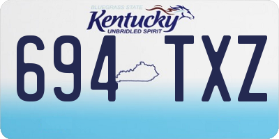 KY license plate 694TXZ