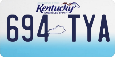 KY license plate 694TYA