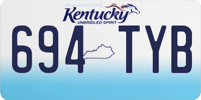 KY license plate 694TYB
