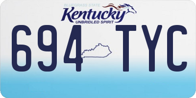 KY license plate 694TYC