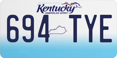 KY license plate 694TYE