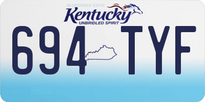 KY license plate 694TYF