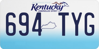 KY license plate 694TYG