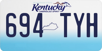 KY license plate 694TYH