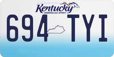 KY license plate 694TYI