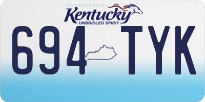 KY license plate 694TYK