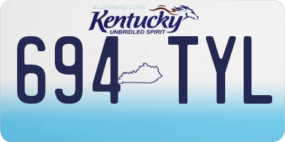 KY license plate 694TYL