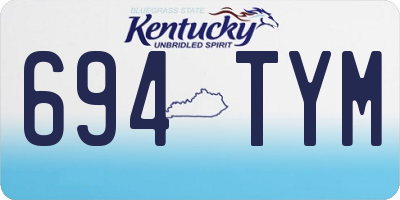 KY license plate 694TYM