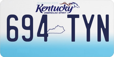 KY license plate 694TYN