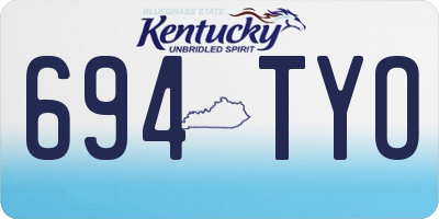 KY license plate 694TYO