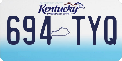 KY license plate 694TYQ