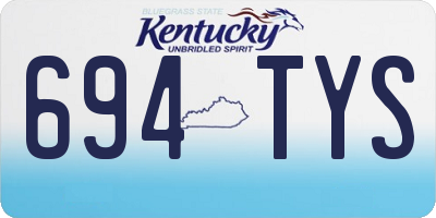 KY license plate 694TYS