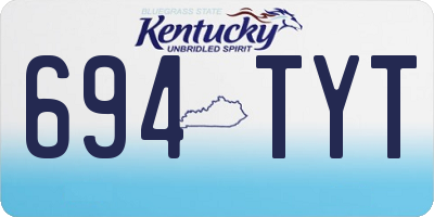 KY license plate 694TYT