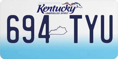 KY license plate 694TYU