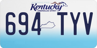 KY license plate 694TYV