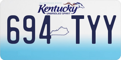 KY license plate 694TYY