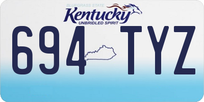 KY license plate 694TYZ