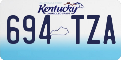 KY license plate 694TZA