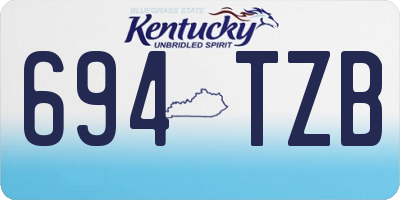 KY license plate 694TZB