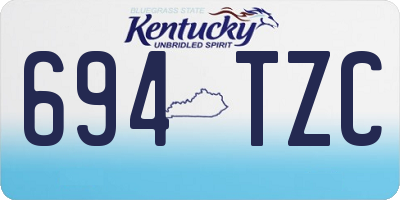 KY license plate 694TZC