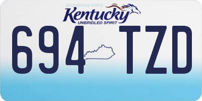KY license plate 694TZD