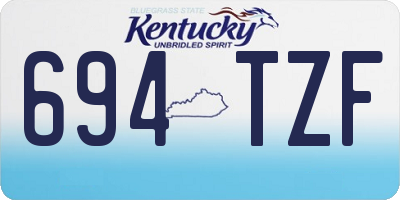 KY license plate 694TZF