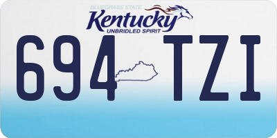 KY license plate 694TZI