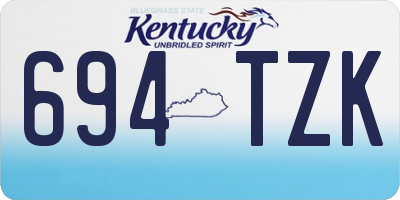 KY license plate 694TZK