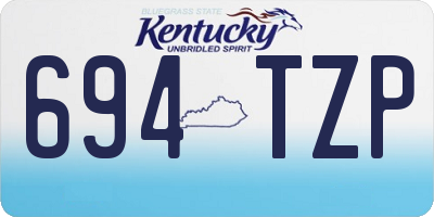KY license plate 694TZP