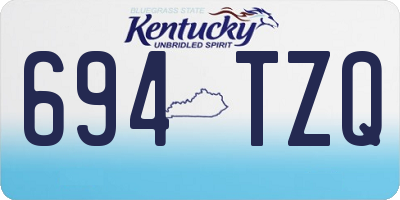 KY license plate 694TZQ
