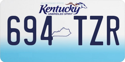 KY license plate 694TZR