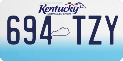 KY license plate 694TZY